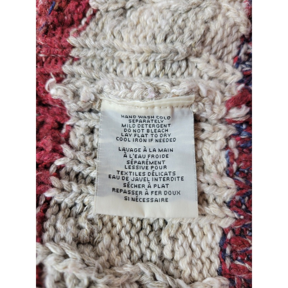 Denim & Supply Ralph Lauren American Flag Cable Knit Shawl Cardigan XS Red White - Picture 7 of 11